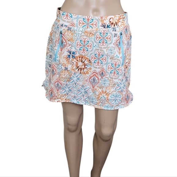 Talbots Everyday Stretch Skort Freshwater Medallion - Picture 1 of 6